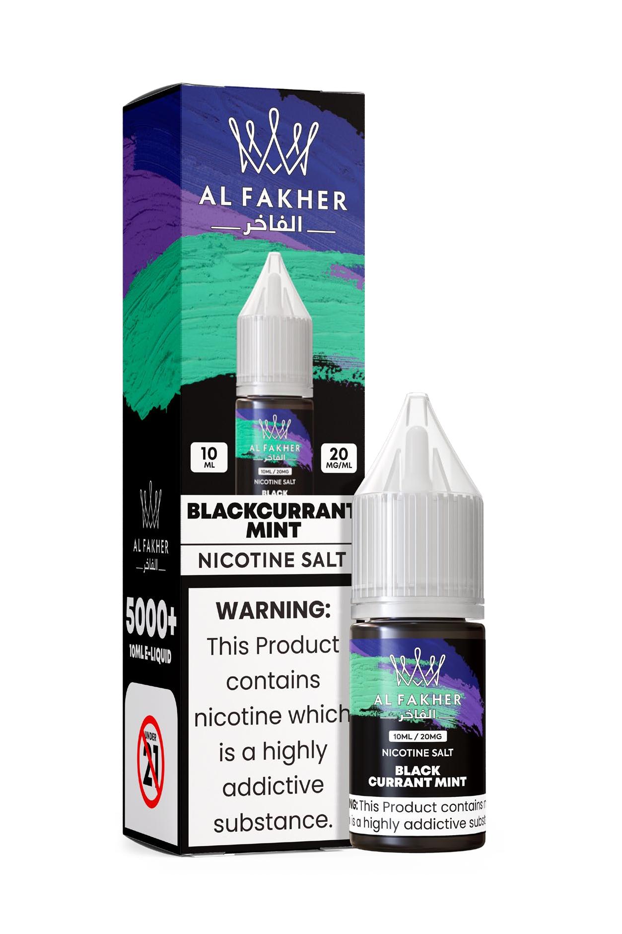 favouritevape.com Black Currant Mint 20MG Strengths 10ML 5000+ Nic Salt E-LIQUIDS by Al Fakher