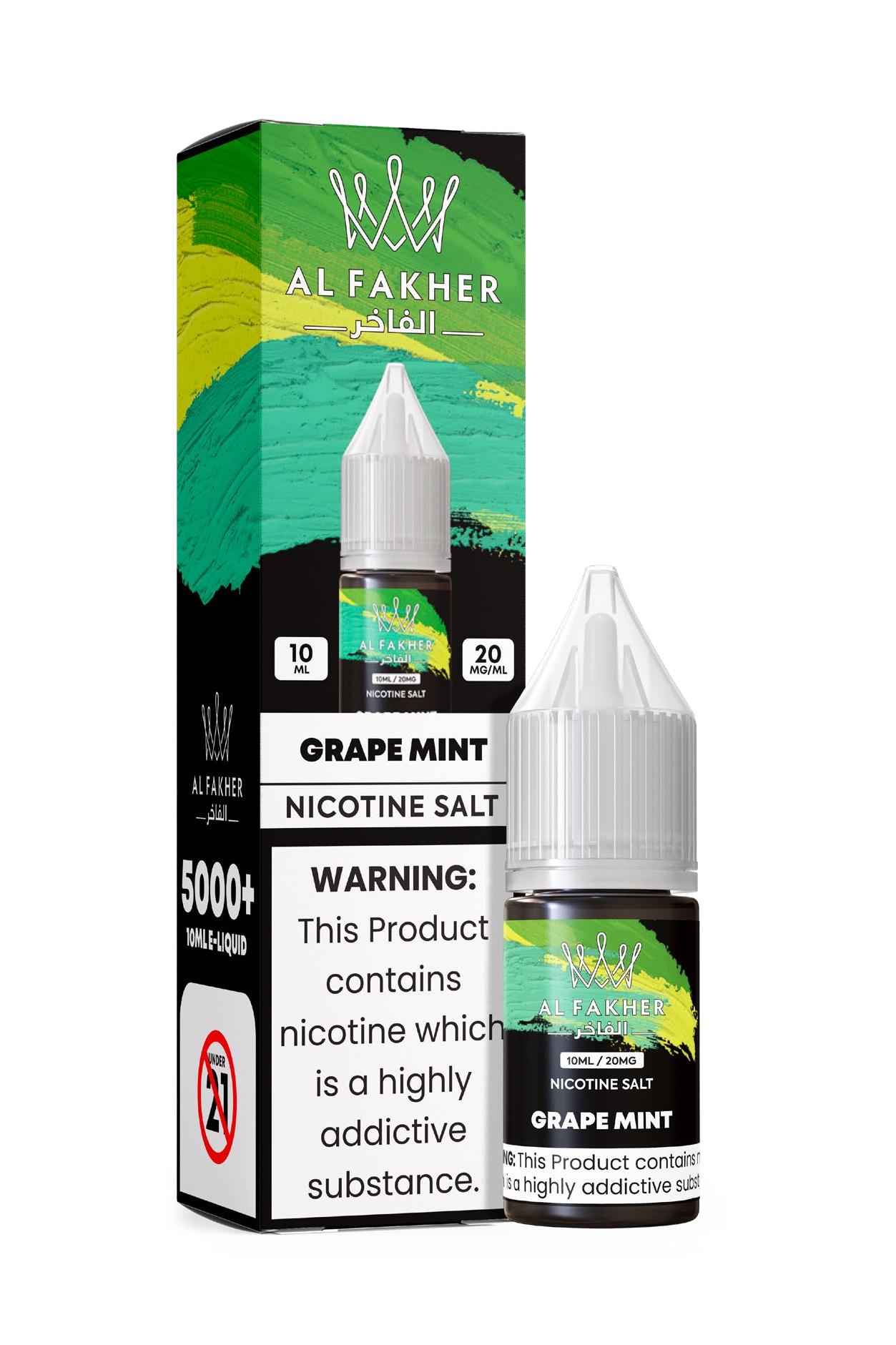 favouritevape.com Grape Mint 20MG Strengths 10ML 5000+ Nic Salt E-LIQUIDS by Al Fakher
