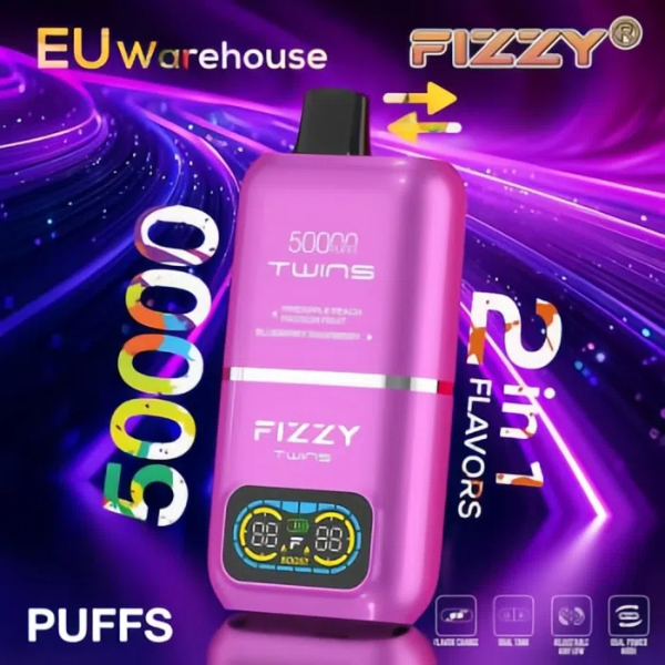 favouritevape.com FIZZY TWINS 50K: Double the Flavor! Double the Vapor! Double the Thrills! The Ultimate Disposable Vape Experience!